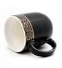 Sparkle 200 ml Black Porcelain Tea Cup (Set of 6)