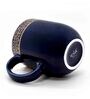 Sparkle 200 ml Navy Blue Porcelain Tea Cup (Set of 6)
