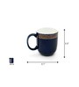 Sparkle 200 ml Navy Blue Porcelain Tea Cup (Set of 6)