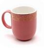 Sparkle 200 ml Pink Porcelain Tea Cup (Set of 6)