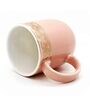 Sparkle 200 ml Pink Porcelain Tea Cup (Set of 6)