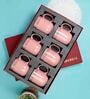 Sparkle 200 ml Pink Porcelain Tea Cup (Set of 6)
