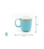 Sparkle 200 ml Sky Blue Porcelain Tea Cup (Set of 2)