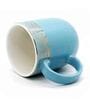 Sparkle 200 ml Sky Blue Porcelain Tea Cup (Set of 2)