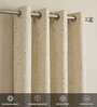 Sparkle Beige Foil Print Polyester Curtains for Long Door Pack of 2