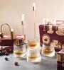 Sparkling Spinny Linear Designer 4 Drinking Glasses Gift Box (180 ml)