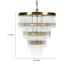 Sparkling Transparent Metal Hanging Light
