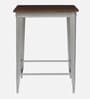 Spaulding Metal Bar Table Set in Silver Finish With 4 Chairs