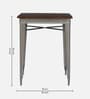 Spaulding Metal Bar Table Set in Silver Finish With 4 Chairs