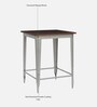 Spaulding Metal Bar Table Set in Silver Finish With 4 Chairs