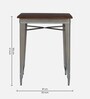 Spaulding Metal Bar Table Set in Silver Finish With 4 Chairs