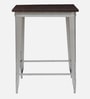 Spaulding Metal Bar Table Set in Silver Finish With 4 Chairs
