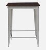 Spaulding Metal Bar Table Set in Silver Finish With 4 Chairs
