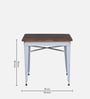 Spaulding Metallic 4 Seater Dining Set In White Colour