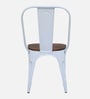 Spaulding Metallic 4 Seater Dining Set In White Colour