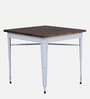 Spaulding Metallic 4 Seater Dining Set In White Colour