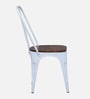 Spaulding Metallic 4 Seater Dining Set In White Colour
