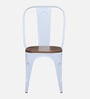 Spaulding Metallic 4 Seater Dining Set In White Colour