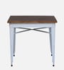 Spaulding Metallic 4 Seater Dining Set In White Colour