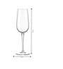 Set of 6 Spazio Stemware Flute Glasses 22 CL