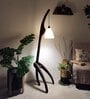 Species Wooden Floor Lamp with Jute Shade & Brown Base
