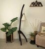 Species Wooden Floor Lamp with Jute Shade & Brown Base