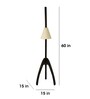 Species Wooden Floor Lamp with Jute Shade & Brown Base