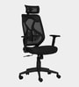 Spider Breathable Mesh Ergonomic Chair in Black Colour with Headrest