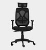 Spider Breathable Mesh Ergonomic Chair in Black Colour with Headrest