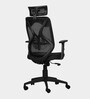 Spider Breathable Mesh Ergonomic Chair in Black Colour with Headrest