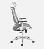Spider Breathable Mesh Ergonomic Chair in White & Grey Colour