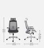 Spider Breathable Mesh Ergonomic Chair in White & Grey Colour