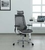 Spider Breathable Mesh Ergonomic Chair in White & Grey Colour
