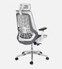 Spider Breathable Mesh Ergonomic Chair in White & Grey Colour
