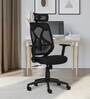 Spider Breathable Mesh Ergonomic Chair in Black Colour with Headrest