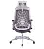 Spider Breathable Mesh Ergonomic Chair with Adjustable Lumbar Support & Handle in White Colour