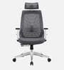 Spider Breathable Mesh Ergonomic Chair with Adjustable Lumbar Support & Handle in White Colour
