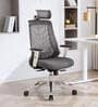 Spider Breathable Mesh Ergonomic Chair with Adjustable Lumbar Support & Handle in White Colour
