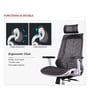 Spider Breathable Mesh Ergonomic Chair in White & Grey Colour