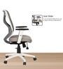 Spider Mid Back Ergonomic Chair In Grey Colour