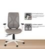 Spider Mid Back Ergonomic Chair In Grey Colour