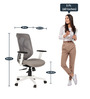 Spider Mid Back Ergonomic Chair In Grey Colour