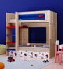 Spiderman Bunk Bed in Oak Finish with Drawer Storage