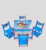 Spiderman Themed Activity Table with 4 Chairs in Blue Colour