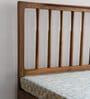 Spindle Teak Wood Queen Size Bed in Natural Finish