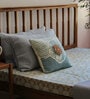 Spindle Teak Wood Queen Size Bed in Natural Finish