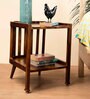 Spindle End Table In Natural Finish