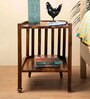Spindle End Table In Natural Finish