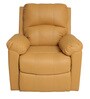 Spino Leatherette Manual 1 Seater Recliner in Camel Colour