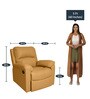 Spino Leatherette Manual 1 Seater Recliner in Camel Colour